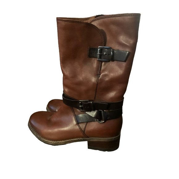 8.5M Clarks Artisan Rust Volara Melody Leather Boot Fleece Lined - Picture 2 of 9